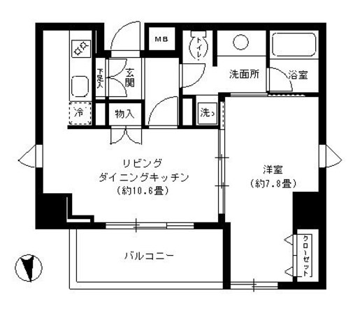 ＫＤＸレジデンス芝公園の物件間取画像